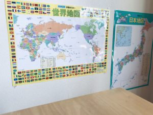 くもん学習ポスター日本地図・世界地図