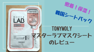 韓国シートパック☆トニーモリーのマスターラブマスクシートを使って